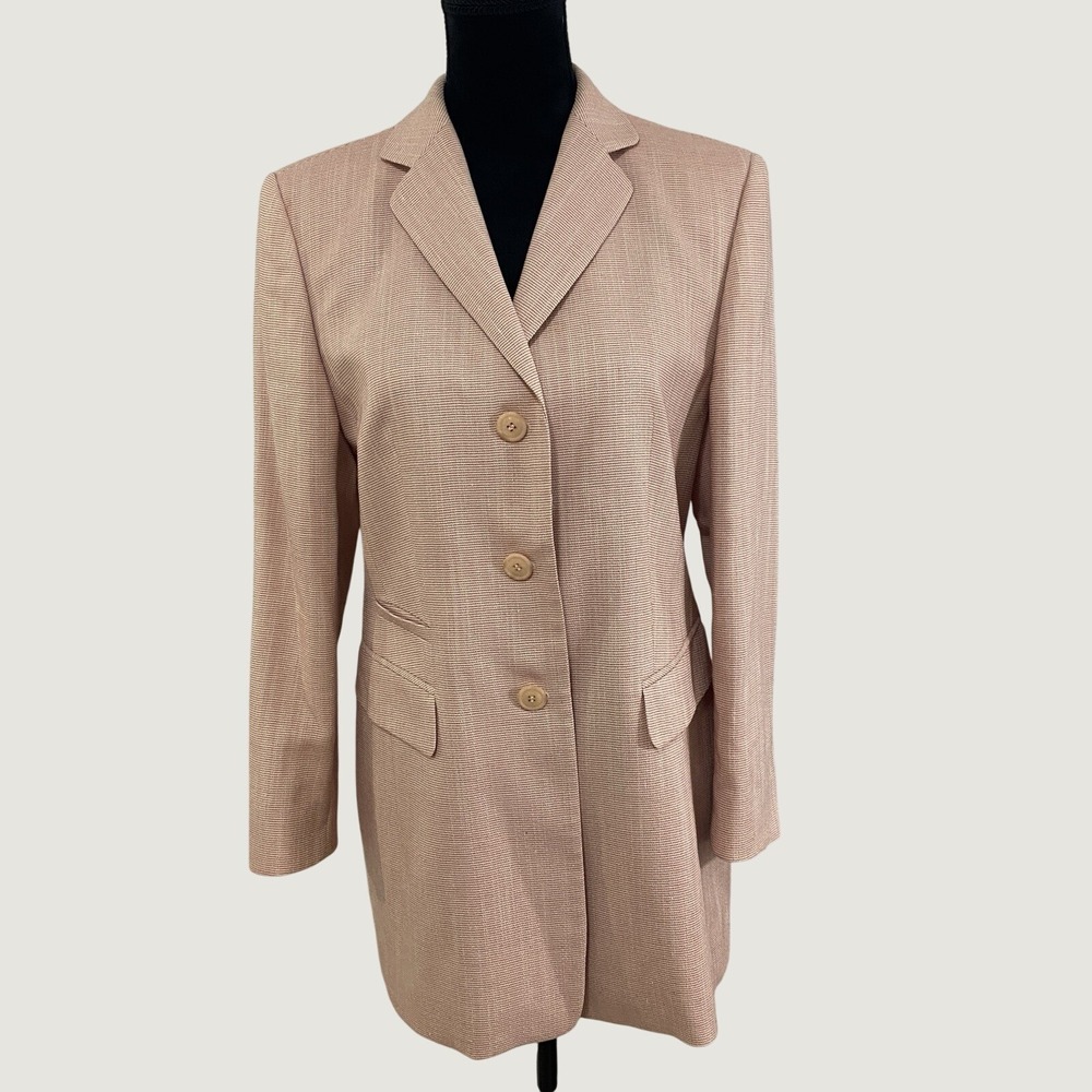 Basler Wool Silk Blazer Luxury Size 38 Pink Classic Barbiecore